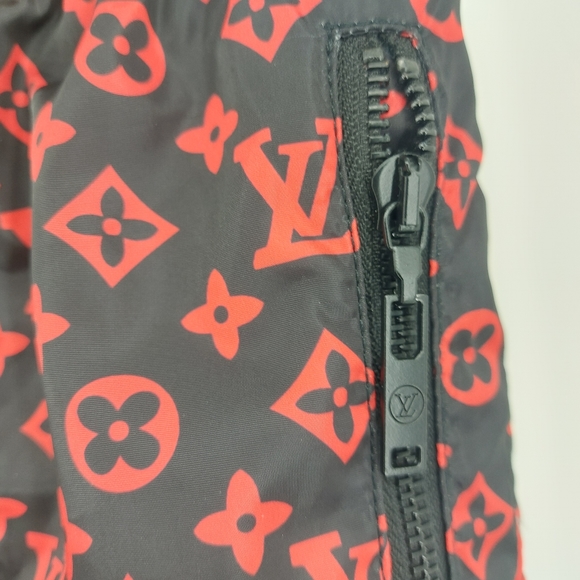 LOUIS VUITTON Red Monogram Jogging Pants In Technical Cotton - Picture 6 of 16